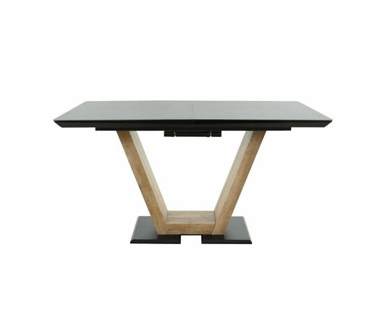 Стол Торонто 140, Черный с чёрным стеклом/Ель умбра, черный | Интернет магазин мебели и декора LifeDekor