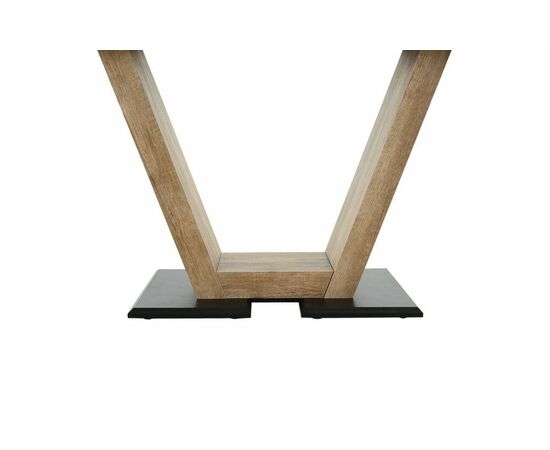 Стол Торонто 140, Черный с чёрным стеклом/Ель умбра, черный, изображение 3 | Интернет магазин мебели и декора LifeDekor