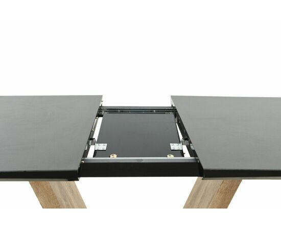 Стол Торонто 140, Черный с чёрным стеклом/Ель умбра, черный, изображение 7 | Интернет магазин мебели и декора LifeDekor