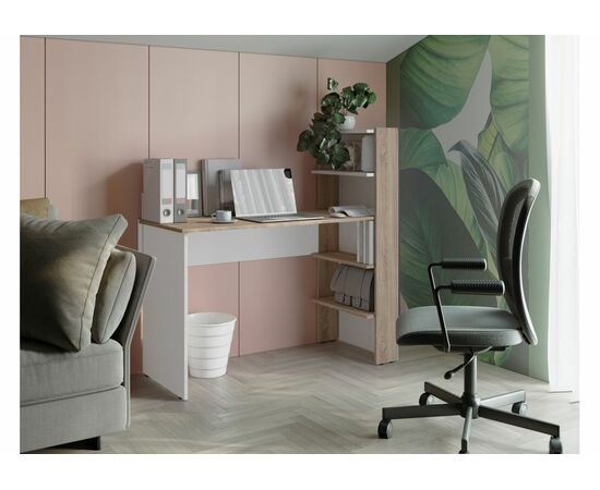 Компьютерный стол Арлет сонома / белый, изображение 2 | Интернет магазин мебели и декора LifeDekor