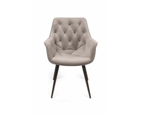 Стул Archi поворотный 90 градусов, функция возврата, антишум, бархат пепельно-бежевый 25, опора конус, изображение 2 | Интернет магазин мебели и декора LifeDekor