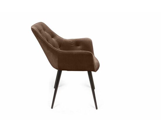 Стул Archi поворотный 90 градусов, функция возврата, антишум, бархат коричневый 12, опора конус, изображение 3 | Интернет магазин мебели и декора LifeDekor