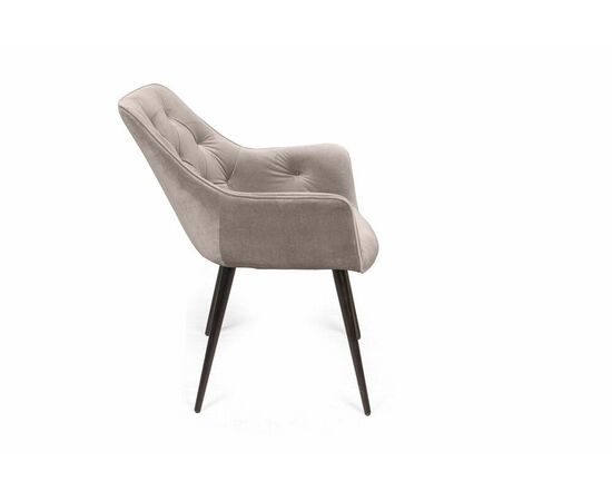 Стул Archi поворотный 90 градусов, функция возврата, антишум, бархат пепельно-бежевый 25, опора конус, изображение 3 | Интернет магазин мебели и декора LifeDekor