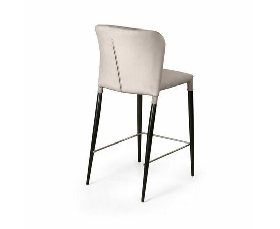 Стул полубарный Albert, бархат пепельно-бежевый 25 /опора конус, изображение 4 | Интернет магазин мебели и декора LifeDekor