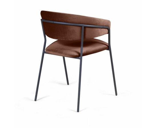 Стул Kelly с подлокотниками, бархат коричневый 12, изображение 4 | Интернет магазин мебели и декора LifeDekor