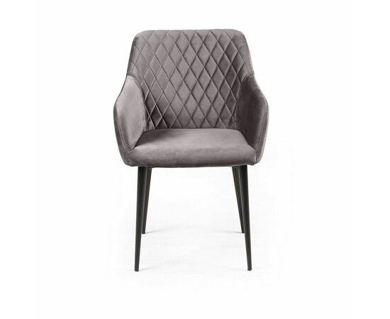 Стул Robert поворотный 90 градусов, функция возврата, антишум, бархат светло-серый 26 | Интернет магазин мебели и декора LifeDekor