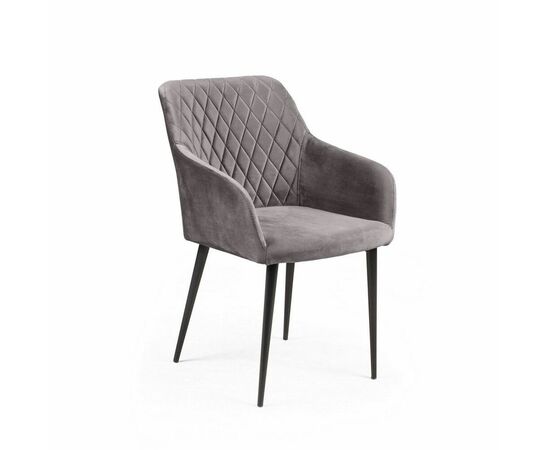 Стул Robert поворотный 90 градусов, функция возврата, антишум, бархат светло-серый 26, изображение 2 | Интернет магазин мебели и декора LifeDekor