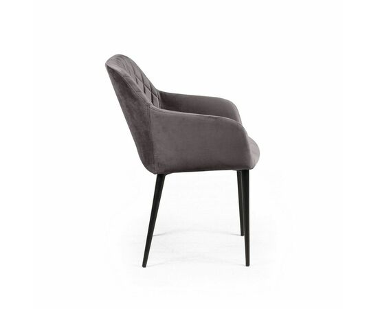 Стул Robert поворотный 90 градусов, функция возврата, антишум, бархат светло-серый 26, изображение 3 | Интернет магазин мебели и декора LifeDekor