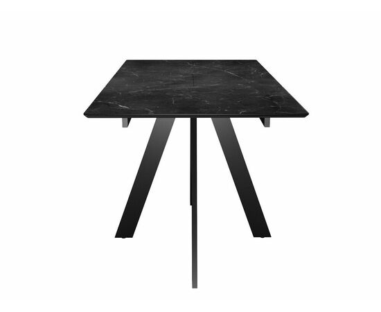 Стол DikLine DKD140, керамика 140(180)х80, мрамор черный матовый, опоры черные (2 уп.), изображение 7 | Интернет магазин мебели и декора LifeDekor