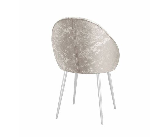 Стул DikLine 234 поворотный, M02 бежевый, ножки белые, изображение 4 | Интернет магазин мебели и декора LifeDekor