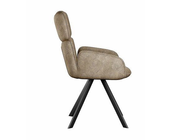 Стул DikLine 501 поворотный SB4 бежевый, ножки черные, изображение 2 | Интернет магазин мебели и декора LifeDekor