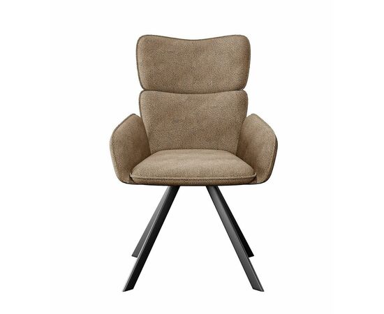 Стул DikLine 501 поворотный SB4 бежевый, ножки черные, изображение 4 | Интернет магазин мебели и декора LifeDekor