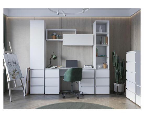 Компьютерный стол Элла ПС 02 белый / белый, изображение 3 | Интернет магазин мебели и декора LifeDekor