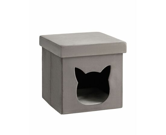 Пуф складной с ящиком Store Pet антрацитовый | Интернет магазин мебели и декора LifeDekor