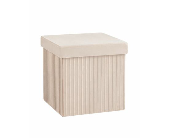 Пуф складной с ящиком Store Square бежевый | Интернет магазин мебели и декора LifeDekor