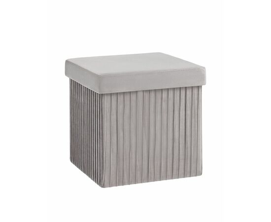 Пуф складной с ящиком Store Square серый | Интернет магазин мебели и декора LifeDekor