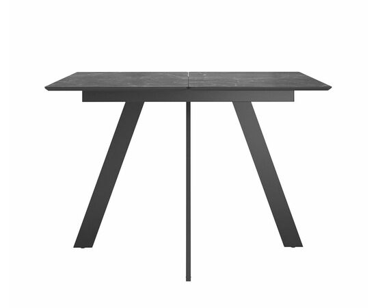 Стол DikLine DKD140, керамика 140(180)х80, мрамор черный матовый, опоры черные (2 уп.), изображение 2 | Интернет магазин мебели и декора LifeDekor