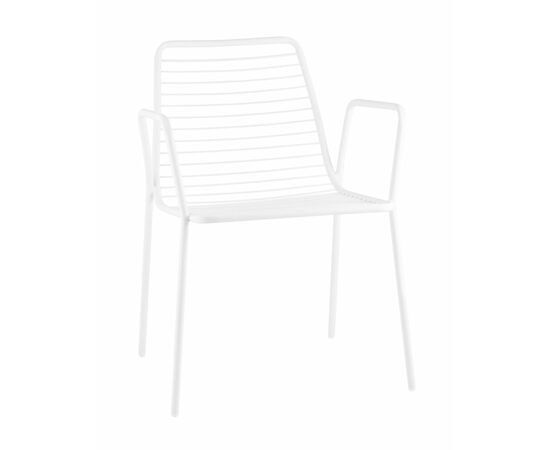 Стул с подлокотниками Дели металл белый | Интернет магазин мебели и декора LifeDekor