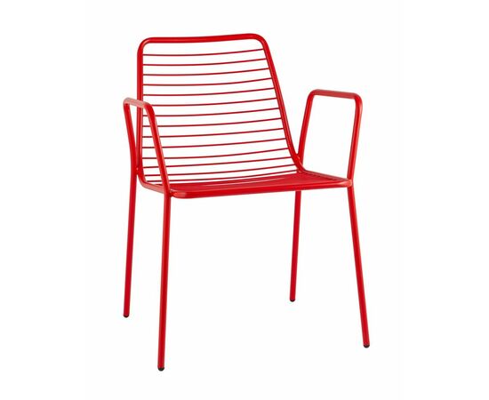 Стул с подлокотниками Дели металл красный | Интернет магазин мебели и декора LifeDekor