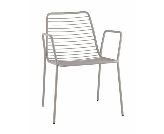 Стул с подлокотниками Дели металл серый | Интернет магазин мебели и декора LifeDekor