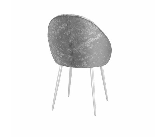 Стул DikLine 234 поворотный, M13 светло-серый, ножки белые, изображение 4 | Интернет магазин мебели и декора LifeDekor