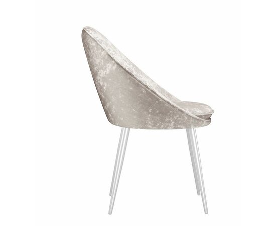 Стул DikLine 234 поворотный, M02 бежевый, ножки белые, изображение 3 | Интернет магазин мебели и декора LifeDekor