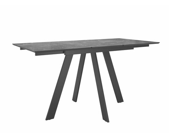 Стол DikLine DKD140, керамика 140(180)х80, мрамор черный матовый, опоры черные (2 уп.), изображение 6 | Интернет магазин мебели и декора LifeDekor