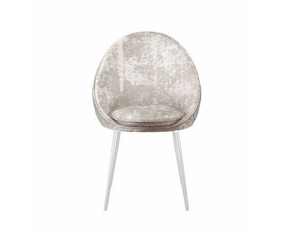 Стул DikLine 234 поворотный, M02 бежевый, ножки белые, изображение 2 | Интернет магазин мебели и декора LifeDekor