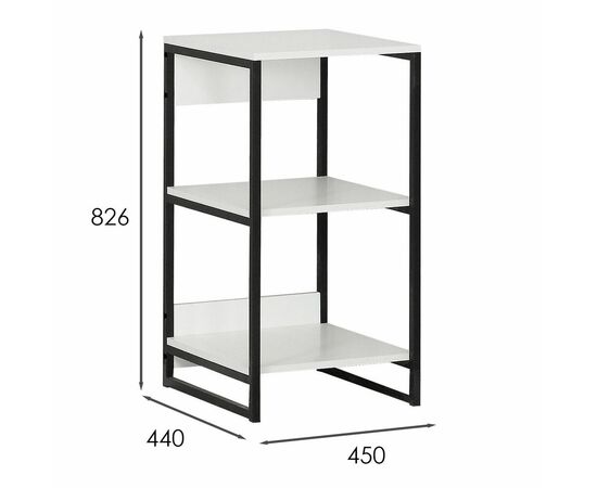 Стеллаж металлический № 1 45 см х 44 см х 82,6 см, изображение 2 | Интернет магазин мебели и декора LifeDekor