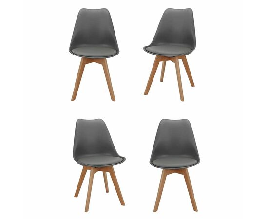Комплект из 4-х стульев Eames Bon серый | Интернет магазин мебели и декора LifeDekor