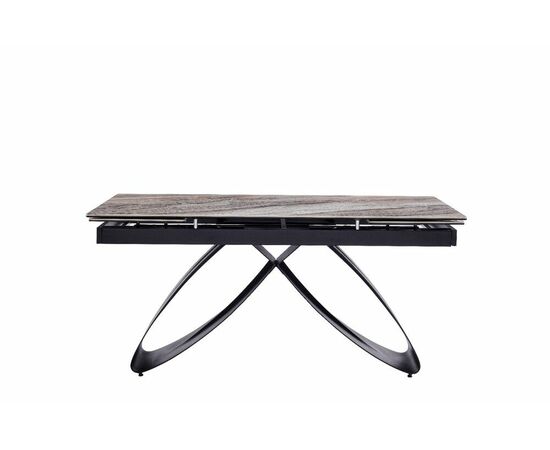 Стол керамический Enzo160-240*90 серый глянец/черный, изображение 3 | Интернет магазин мебели и декора LifeDekor