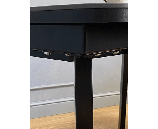 Стол керамический Vavilon 140-180*80*76 черный мрамор/черный, изображение 5 | Интернет магазин мебели и декора LifeDekor