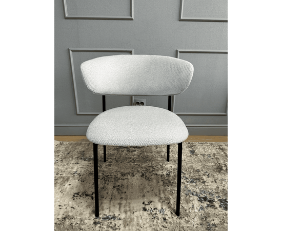 Дизайнерский стул Lory букле светло-серый, изображение 11 | Интернет магазин мебели и декора LifeDekor