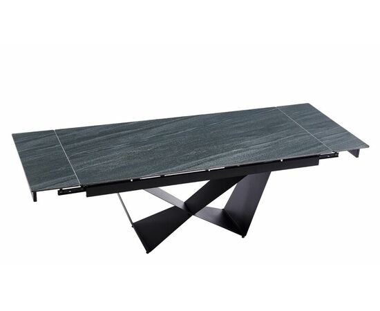 Стол керамический Persey 180-240*90*76 черный / опора черный металл, изображение 2 | Интернет магазин мебели и декора LifeDekor