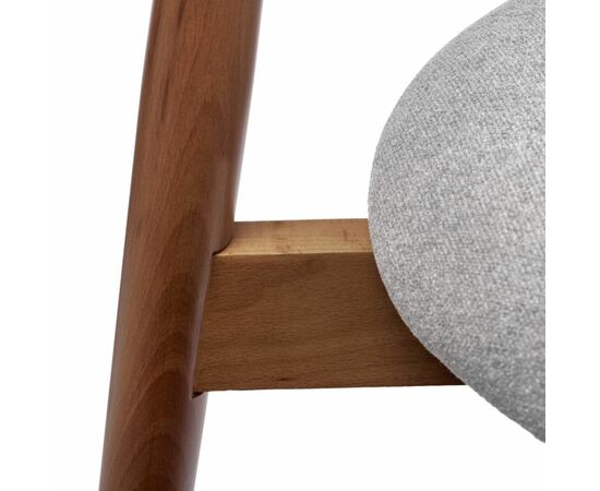 Стул Lucas 3 серый букле с ножками цвета орех, изображение 8 | Интернет магазин мебели и декора LifeDekor