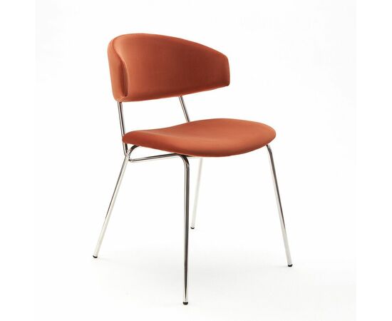 Дизайнерский стул FIT терракотовый, основание хром | Интернет магазин мебели и декора LifeDekor