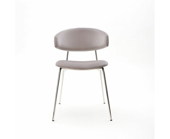 Дизайнерский стул FIT серый, основание хром, изображение 2 | Интернет магазин мебели и декора LifeDekor