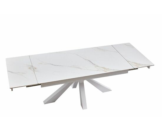 Стол керамический Dick 160-240*90*76 белый глянцевый/белый, изображение 9 | Интернет магазин мебели и декора LifeDekor