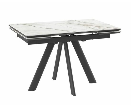 Cтол с керамическим покрытием Джейтон (JACK) -120 (CALAKATTA GOLD ST CER/Черный) 120(30+30)х80 | Интернет магазин мебели и декора LifeDekor