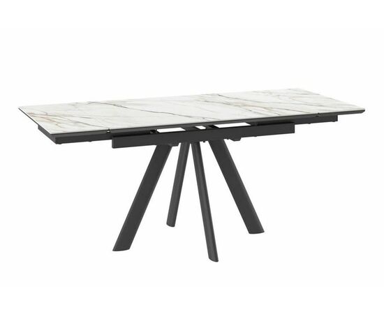 Cтол с керамическим покрытием Джейтон (JACK) -120 (CALAKATTA GOLD ST CER/Черный) 120(30+30)х80, изображение 2 | Интернет магазин мебели и декора LifeDekor