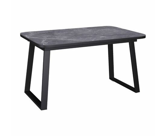 Стол керамический Vavilon 120-160*80*76 черный мрамор/черный | Интернет магазин мебели и декора LifeDekor