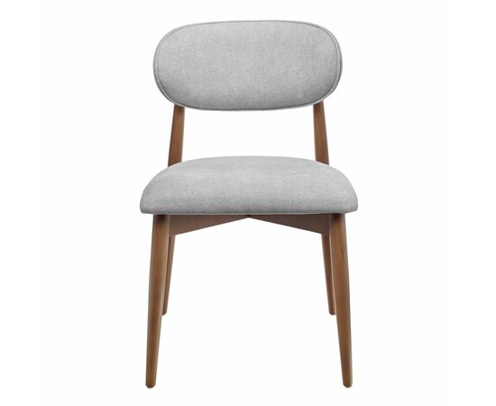 Стул Lucas 3 серый букле с ножками цвета орех, изображение 2 | Интернет магазин мебели и декора LifeDekor