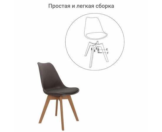 Комплект из 4-х стульев Eames Bon латте, изображение 8 | Интернет магазин мебели и декора LifeDekor