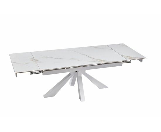 Стол керамический Dick 160-240*90*76 белый глянцевый/белый, изображение 4 | Интернет магазин мебели и декора LifeDekor