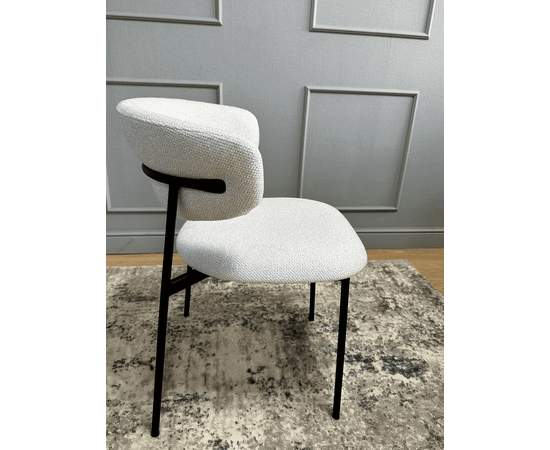 Дизайнерский стул Lory букле светло-серый, изображение 4 | Интернет магазин мебели и декора LifeDekor