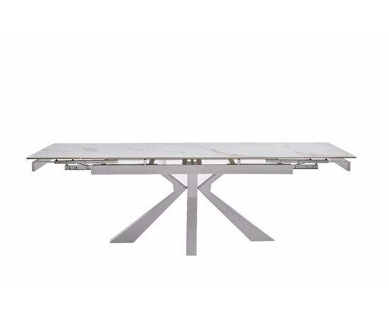 Стол керамический Dick 160-240*90*76 белый глянцевый/белый, изображение 2 | Интернет магазин мебели и декора LifeDekor