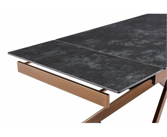 Стол керамический Titan 160-240*90*76 черный матовый / опора бронза, изображение 7 | Интернет магазин мебели и декора LifeDekor
