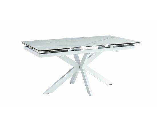 Стол керамический Moby160-240*90 белый глянец/белый | Интернет магазин мебели и декора LifeDekor