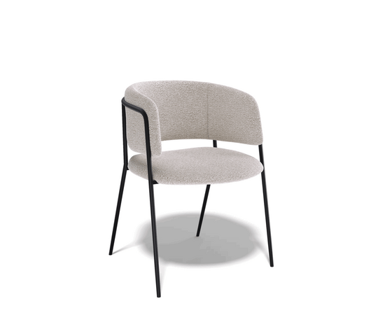 Дизайнерский стул Dragon букле латте | Интернет магазин мебели и декора LifeDekor