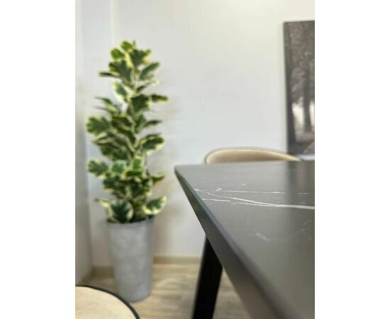 Стол керамический Vavilon 120-160*80*76 черный мрамор/черный, изображение 7 | Интернет магазин мебели и декора LifeDekor